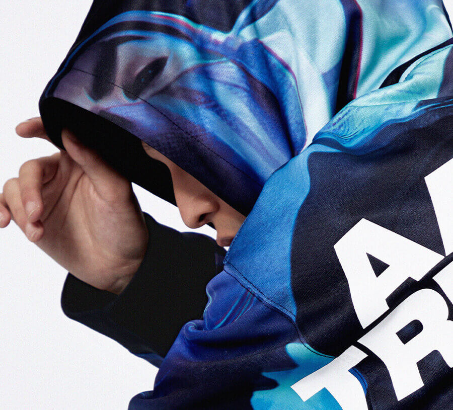 The collaboration between AAPE BY * A BATHING APE and League of